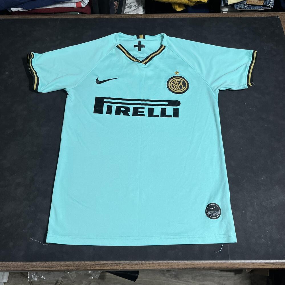 Inter Milan Jersey Mens Small Blue Soccer Nike Dri Fit Pirelli Driver Shirt Alt